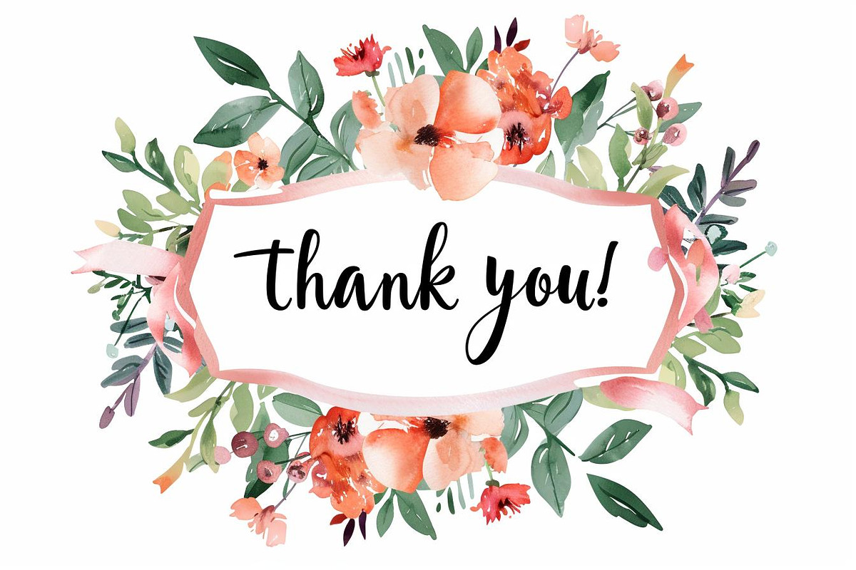 Watercolor Floral Thank You Cards, an Illustration by BIPLOB EXPERT (Photo 7 of 13)