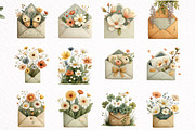 Whimsical Spring Envelope Clipart, an Illustration by DreamArtGraphic (Thumbnail 5 of 8)