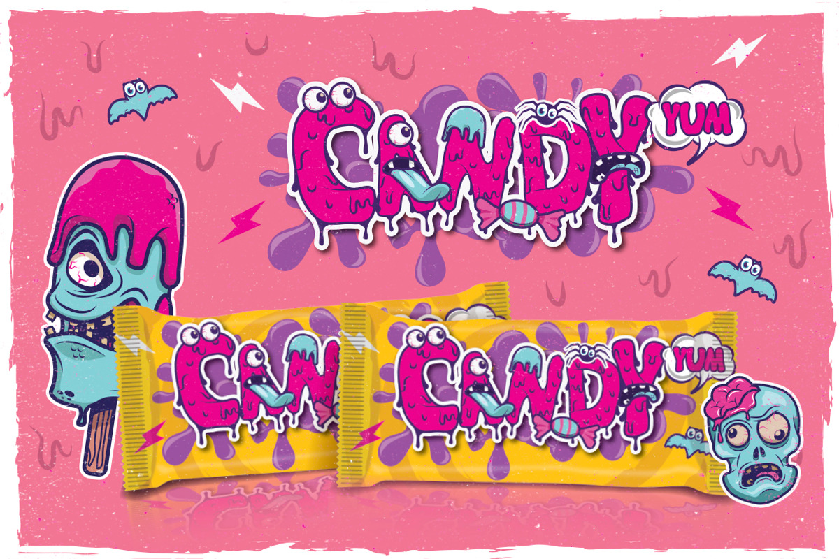 Brain Melt Layered Typeface preview 7
