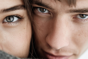 Close up portrait of a young couple, a Person Photo by MistyDay