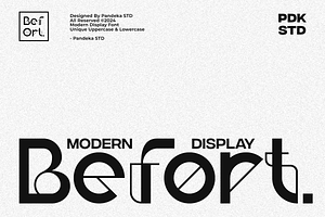 Befort - Futuristic Modern Display, a Sans Serif Font by Pandeka Studio