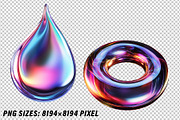 3D Blob Fluid Shapes Holographic Set, a Graphic by one-touch (Thumbnail 4 of 5)