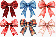 Watercolor Christmas Bow Clipart, an Illustration by Canvas Craft (Thumbnail 4 of 8)