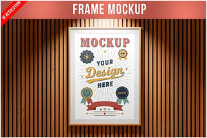 Framed Poster Mockup PSD, an Advertising Mockup by Bruno's Shop