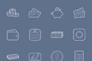 Money icons set