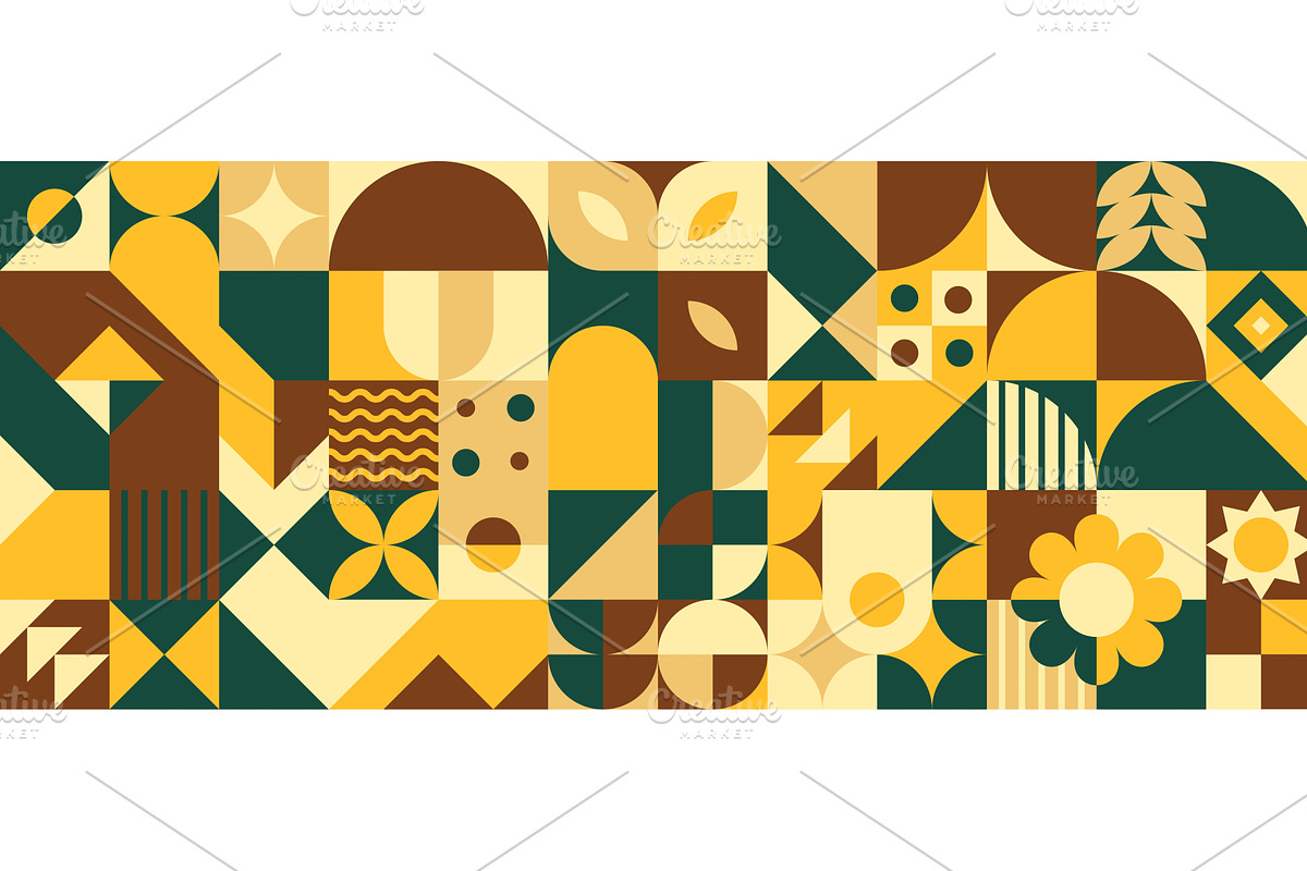 Bauhaus geometric composition with, an Object Illustration by art PVP - market