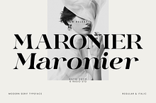 Maronier Modern Serif Typeface Font