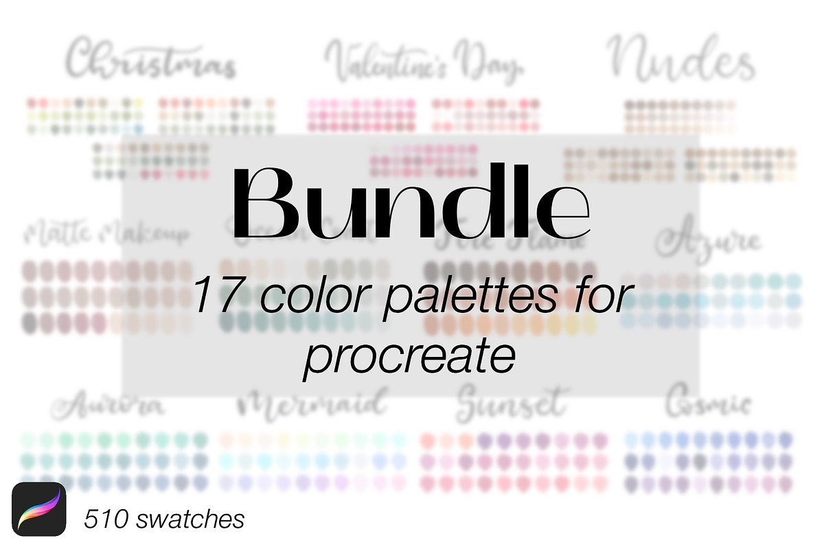 Bundle 17 Procreate Color Palettes, a Palette Add-On by Almazova Dolzhenko (Photo 1 of 12)