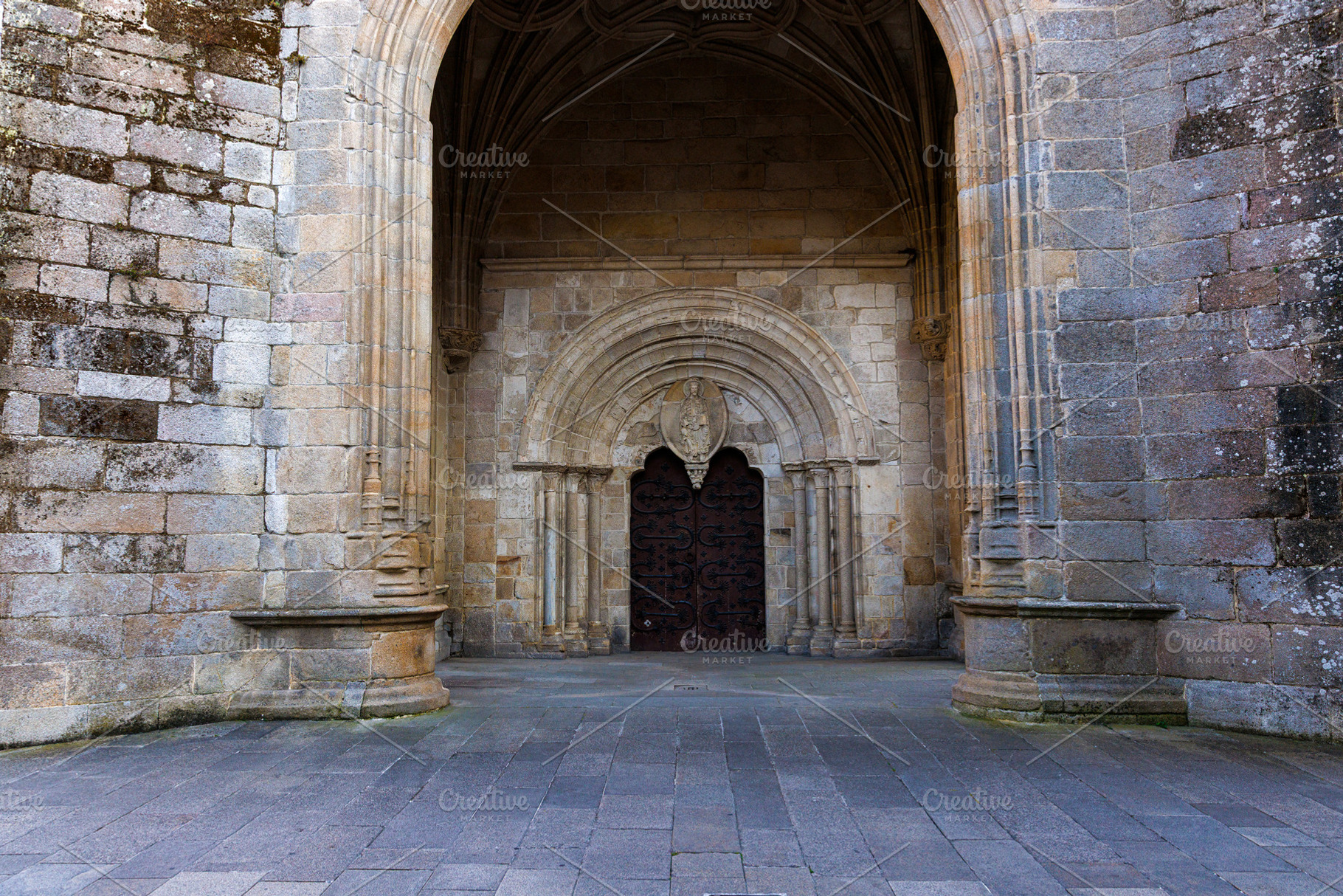 Arched Entrance to the North Portal of Lugo Cathedral, Lugo, Spa, an Architecture Photo by Bepslabor