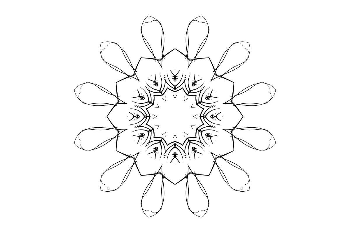 Black White Mandala Illustration Set, a Decorative Illustration by NJ Himel (Photo 16 of 101)