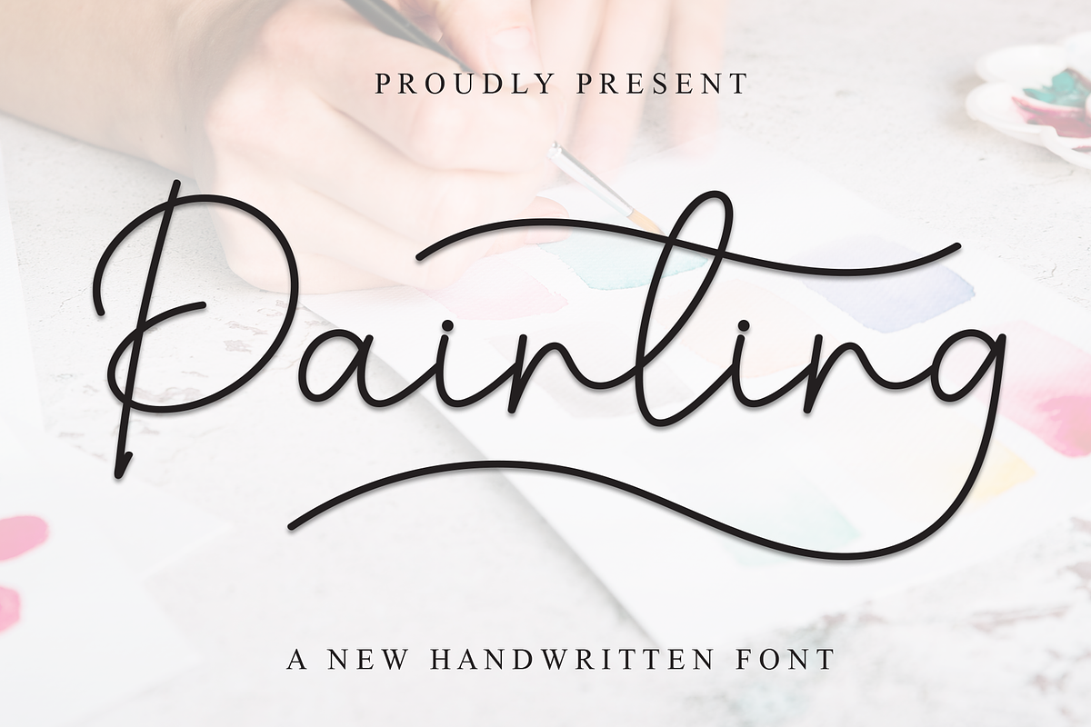 Painting | Script Font, a Handwritten Font by Scratchones (Photo 1 of 9)