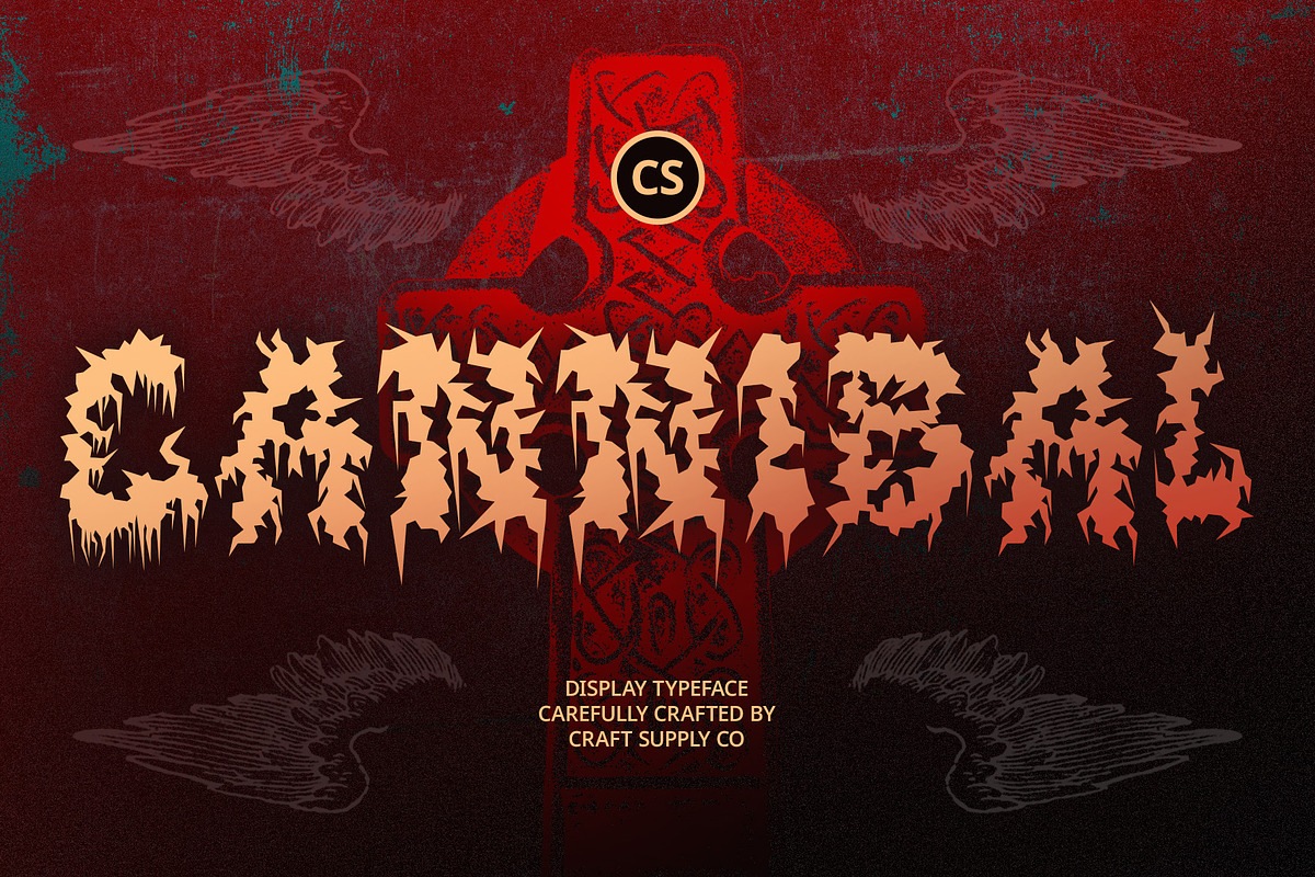 CS Cannibal – Black Metal Font, a Blackletter Font by Craft Supply Co. (Photo 1 of 8)