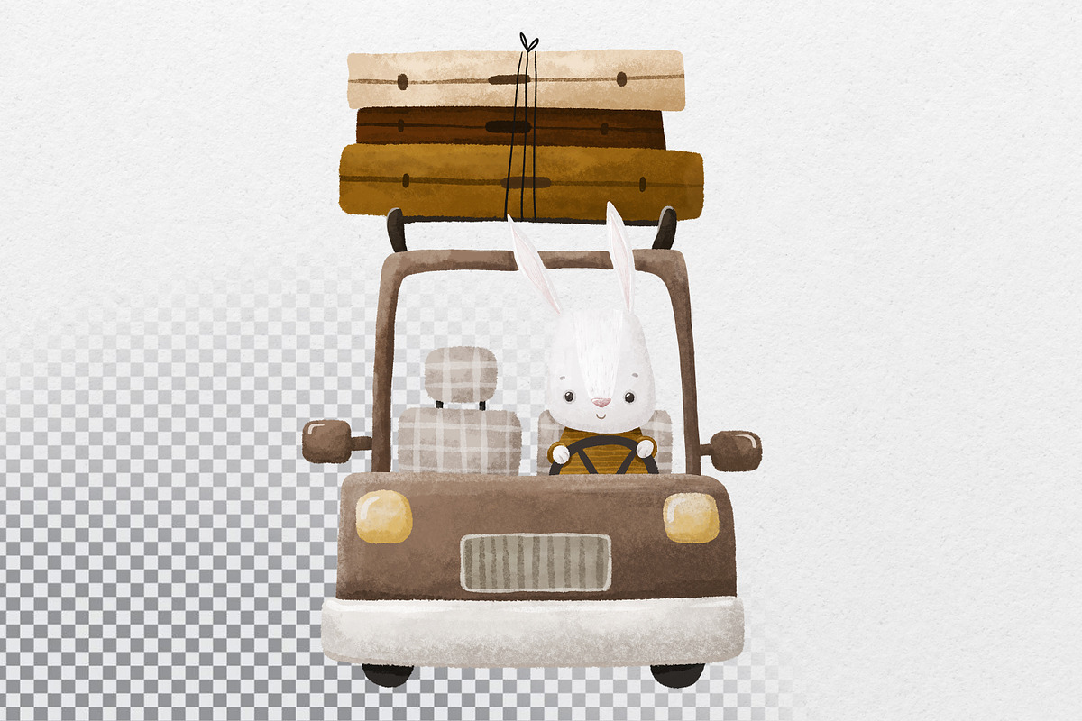 Rabbit Driver: On The Road, an Animal Illustration by the_myro (Photo 3 of 4)