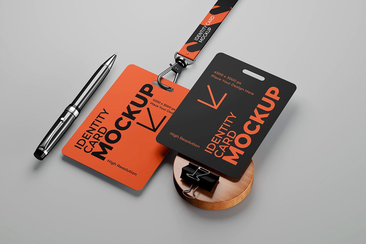 High Quality ID Card Mockup, a Pens & Pencil Mockup by Artlogs x Modaldesain (Photo 2 of 3)