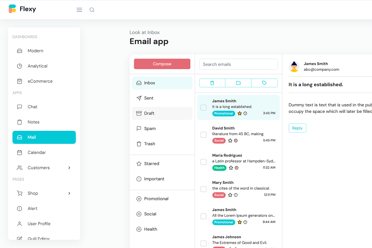Flexy React Admin Dashboard Template, a React Template by WrapPixel (Photo 12 of 15)