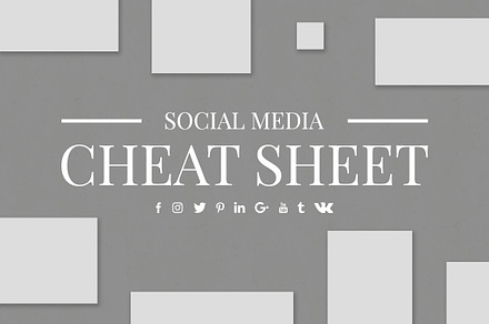 Social Media Cheat Sheet, a Social Media Template by Web Donut