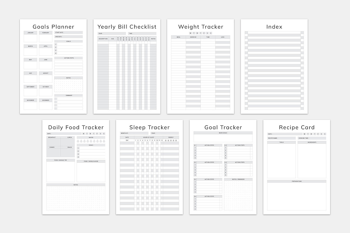 InDesign Planner Bundle Pack Vol.25, a Stationery Template by MNT-Creator (Photo 10 of 10)