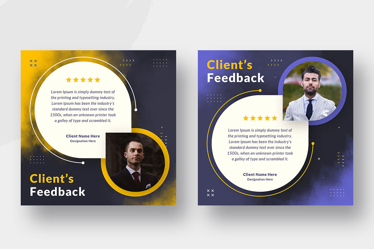 Feedback or Review Instagram post, a Social Media Template by Uiparvin (Photo 2 of 6)