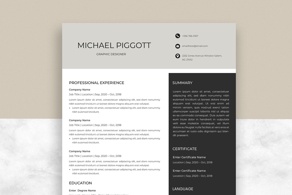 Resume/CV, a Resume Template by Anjum Ilyas (Photo 1 of 7)