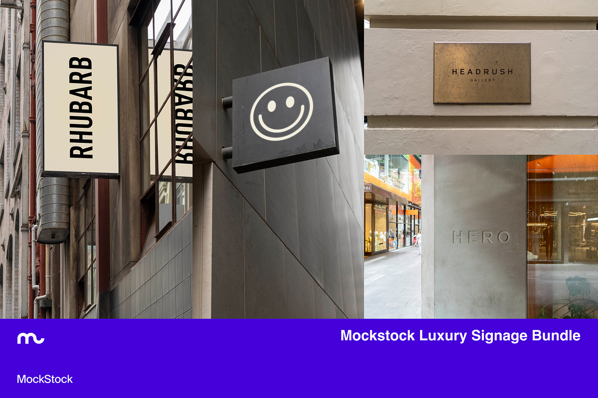 Lux Signage Mockup Bundle, a Product Mockup by mockstock (Photo 1 of 5)