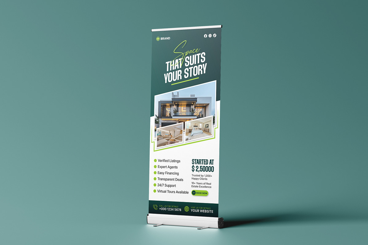 Real Estate Roll-Up Banner Template, a Poster Template by vectorlnk (Photo 3 of 5)