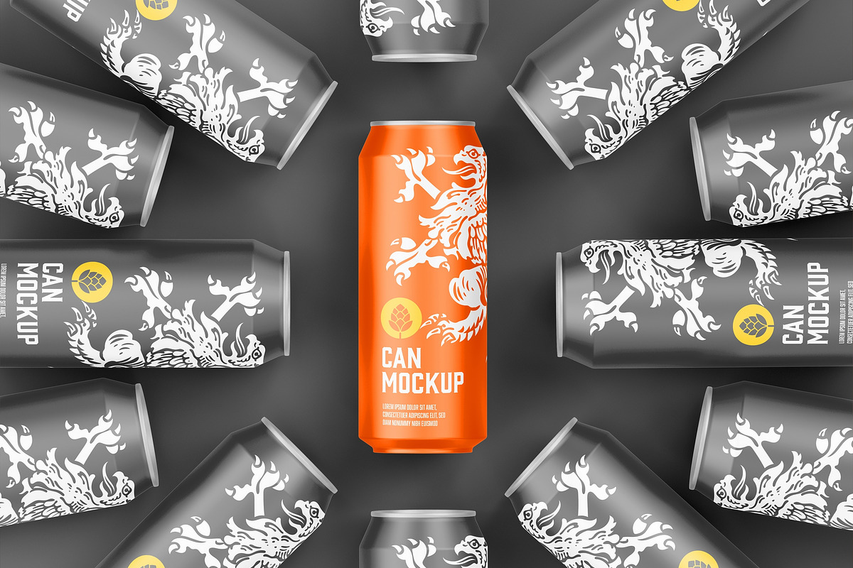 Set Metallic Cans Mockup, a Product Mockup by OneVectorStock (Photo 4 of 10)