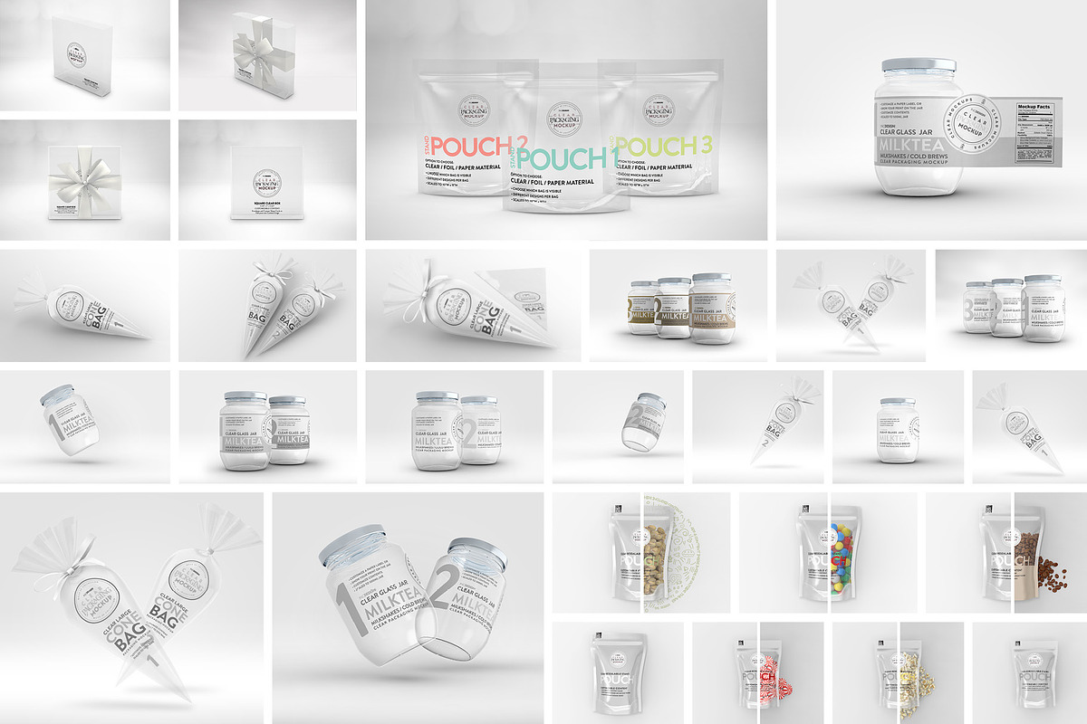BUNDLE: Clear Packaging Mockups, a Cups & Container Mockup by INCDesign (Photo 10 of 11)