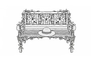 Vintage Park Bench Vector Bundle, an Illustration by jahid234 (Thumbnail 3 of 49)