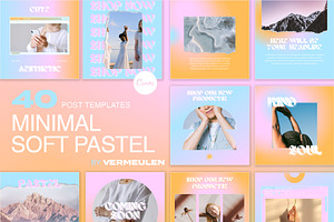Instagram Social Media CANVA Pastel, a Social Media Template by Vermeulen Design Studio