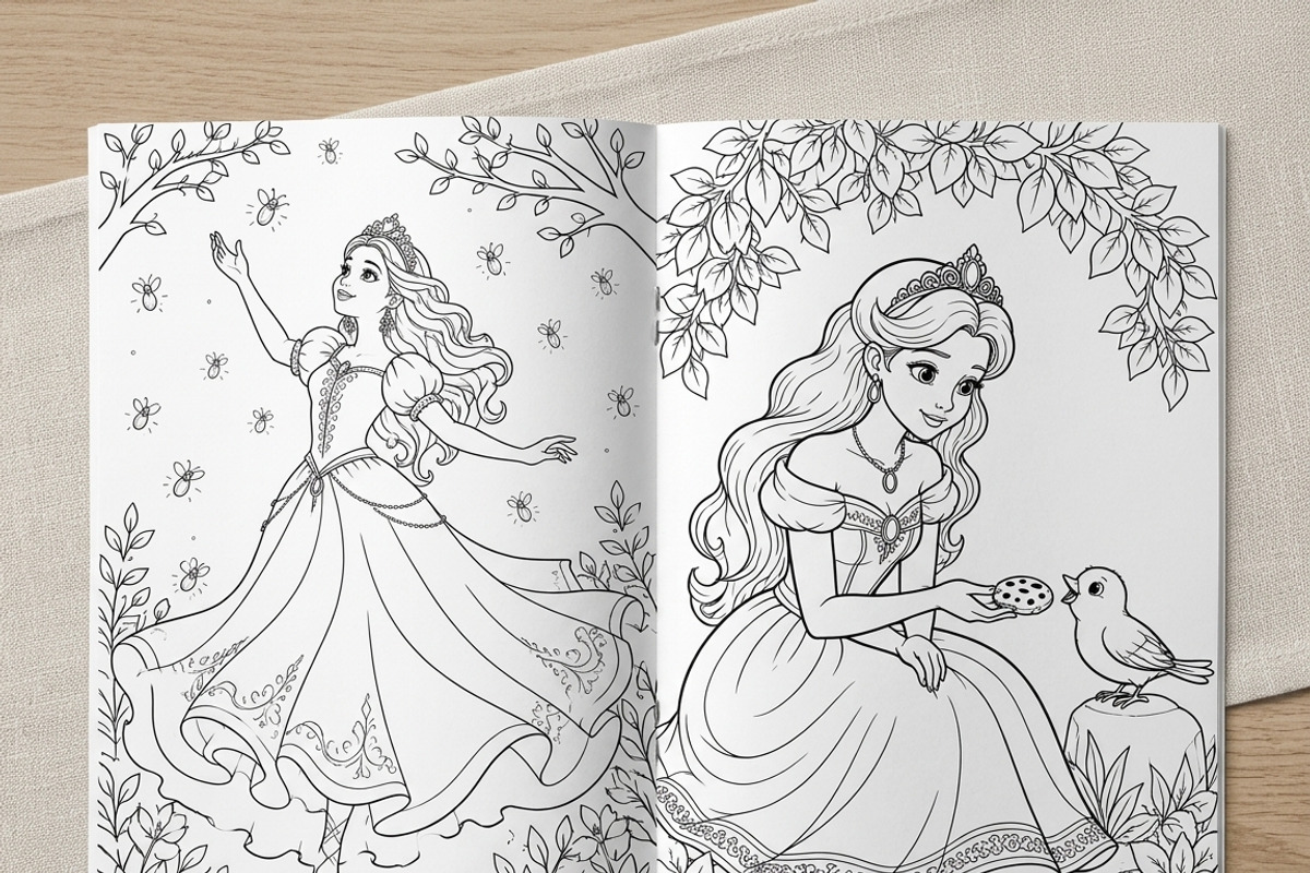 Magical Princess Coloring Book Vol28, a Person Illustration by ikarifq shop (Photo 4 of 7)