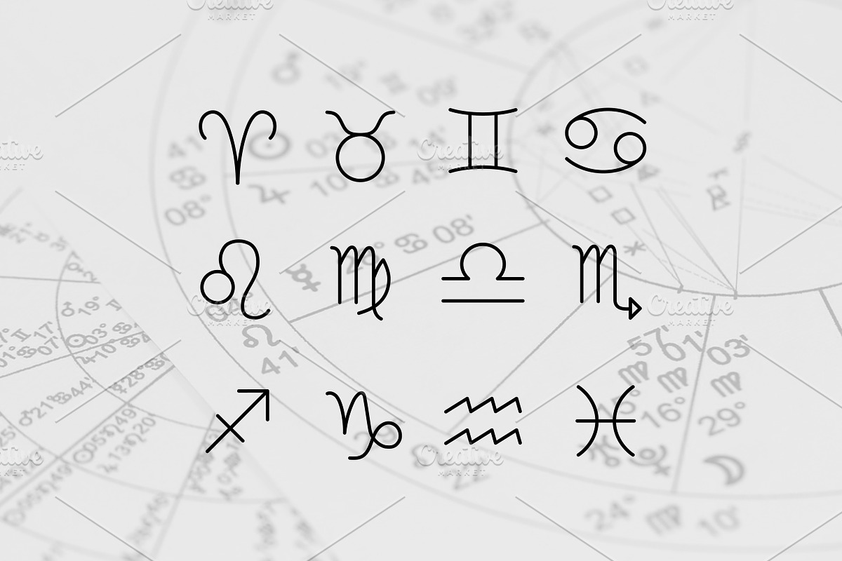 Zodiac line icons, a Duotone Icon by Lyolya Profitrolya (Photo 2 of 2)