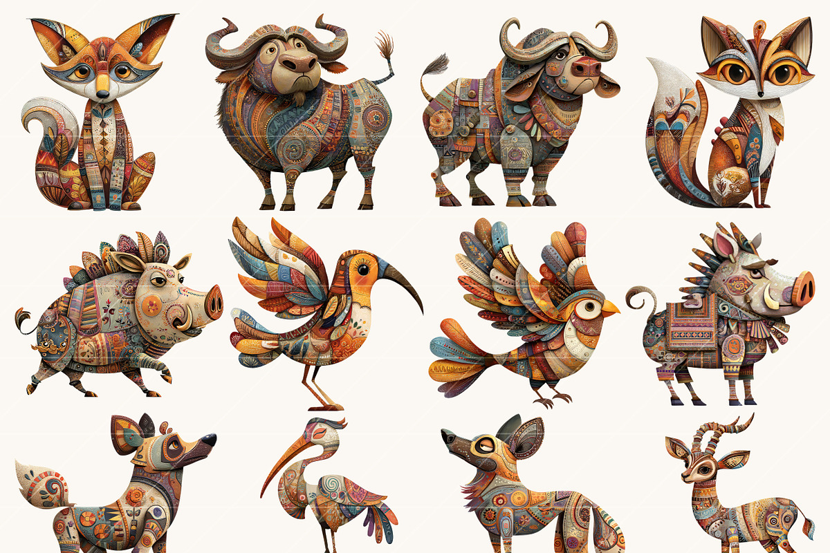 Whimsical African Safari Animals, an Animal Illustration by BusyDaydesign (Photo 4 of 9)