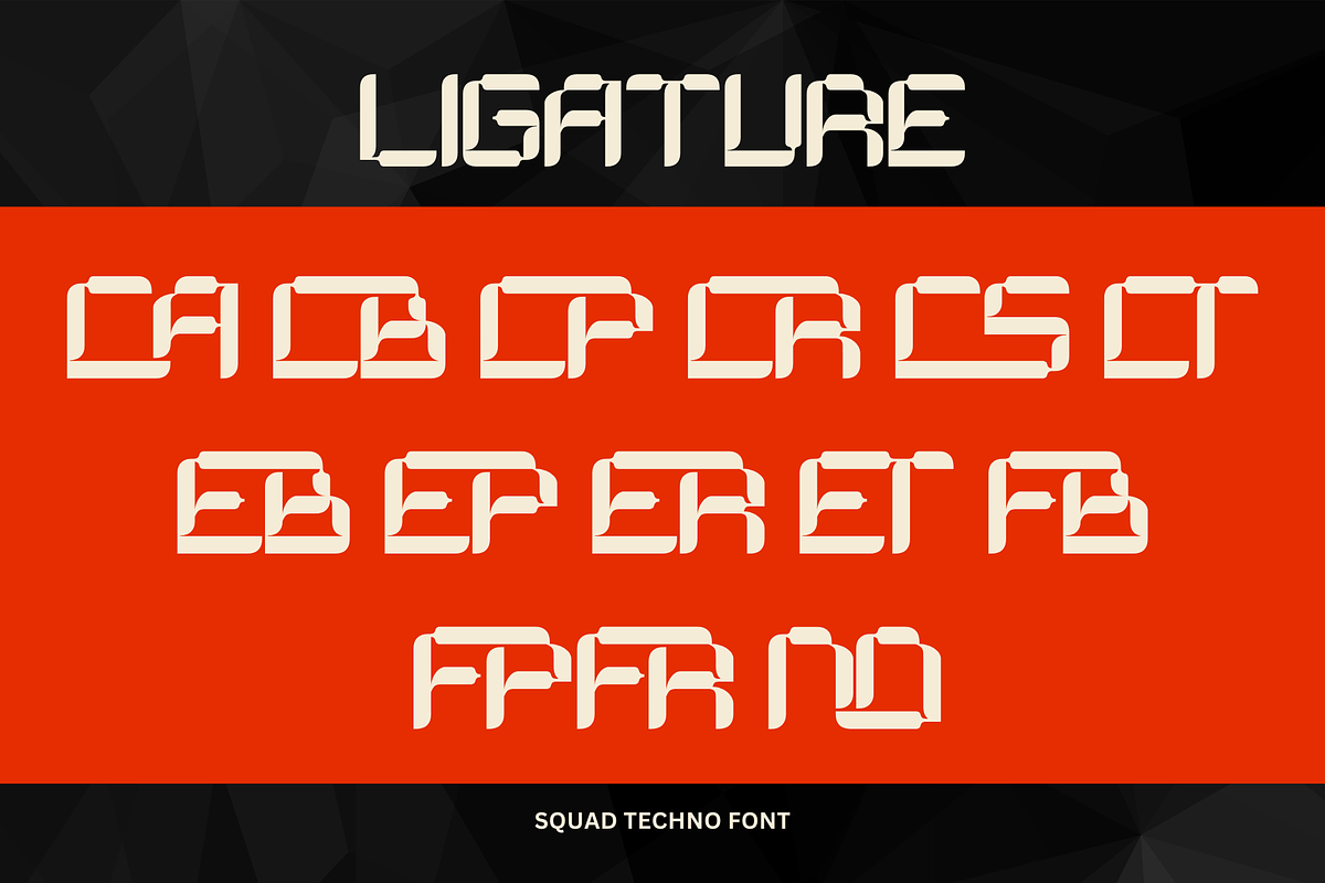Squad Techno - Logo Font, a Sans Serif Font by Nirmana Visual (Photo 8 of 10)