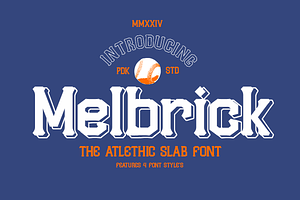 Melbrick - Baseball Athletic Font