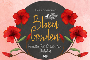 Bloem Garden Font-Watercolor Package