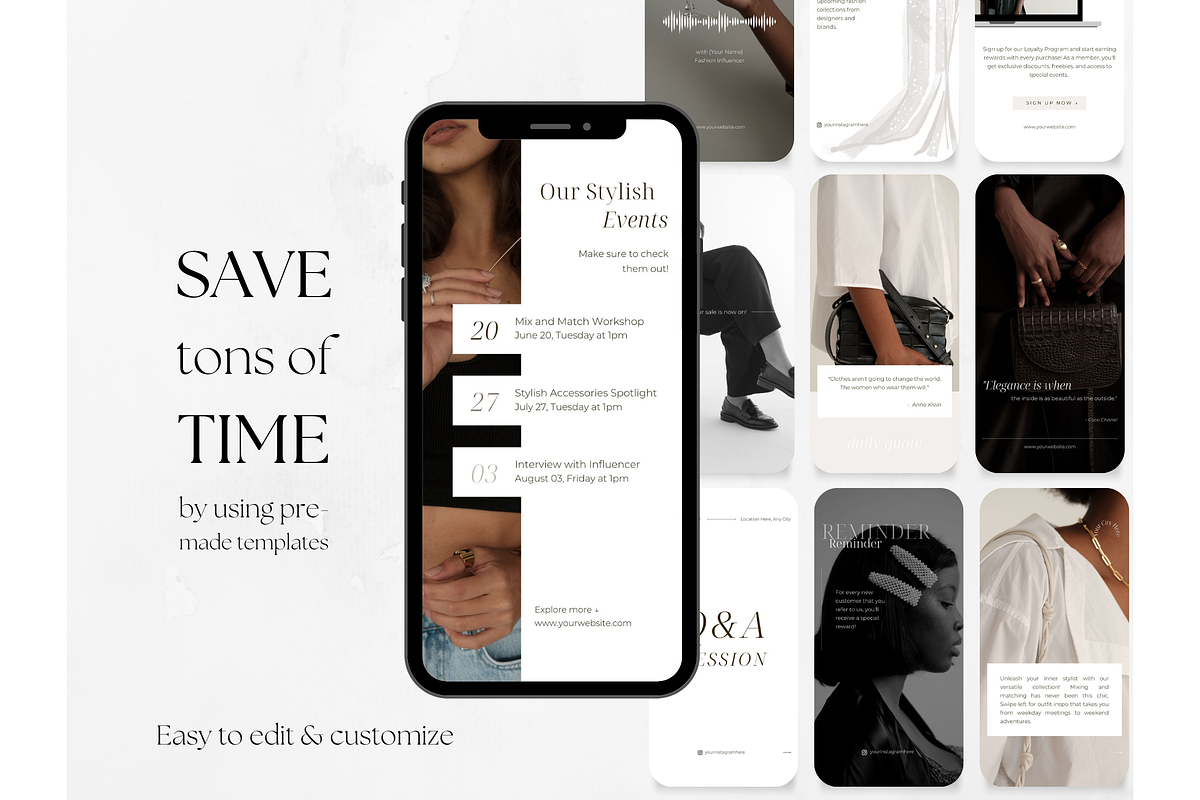 65 Fashion Social Media Stories, a Social Media Template by PatternLab. (Photo 3 of 9)