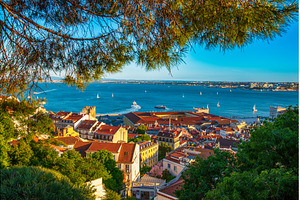 View of Lisbon famous city view from, an Architecture Photo by Nature and travel