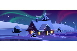 House With Christmas Decoration At