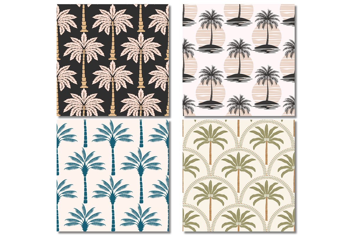 Palm Tree Tropical Seamless Patterns, a Pattern Graphic by wind mill (Photo 3 of 3)
