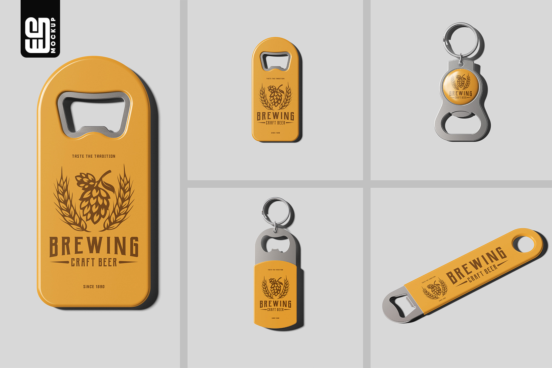 Set Of Bottle Openers Mockup by Sd Mockup  Creative Market