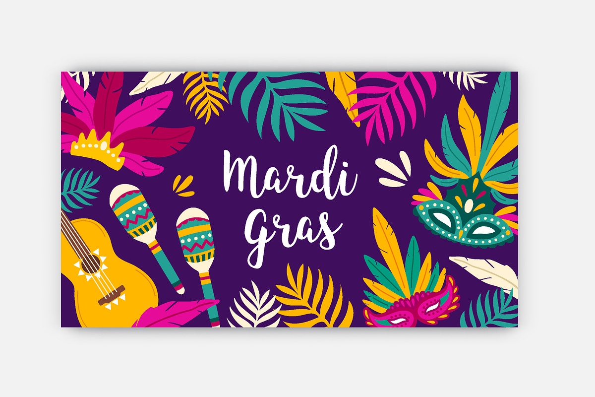 Mardi Gras backgrounds bundle, a Decorative Illustration by Good Studio (Photo 7 of 11)