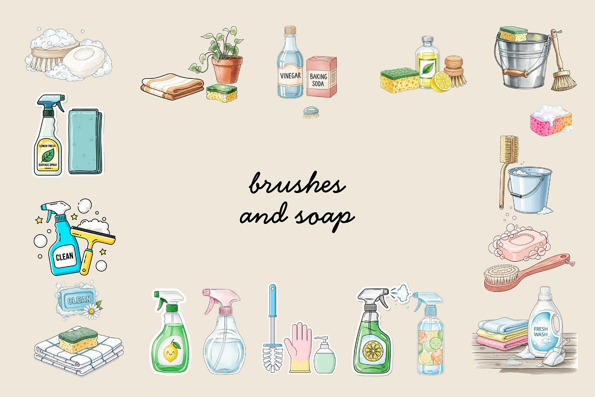 Cleaning Goodnotes Stickers, a Decorative Illustration by ikarifq shop (Photo 6 of 7)