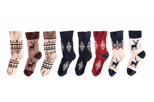 A colorful set of winter socks, a Holiday Photo by piter.goskov