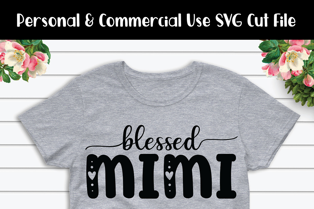 Blessed Mimi SVG, PNG Clipart, an Illustration by JoDitt Designs (Photo 1 of 6)