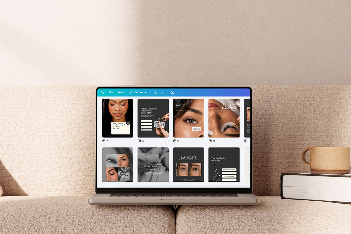 40 Lash Extension Instagram posts, a Social Media Template by Design Lush Studio (Photo 7 of 8)