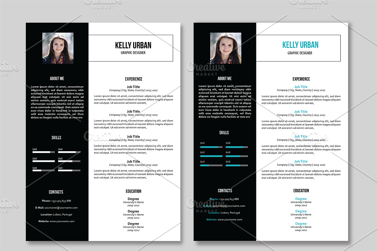 Minimalist Resume / CV - 2 Versions, a Resume Template by Outline Design (Photo 3 of 6)