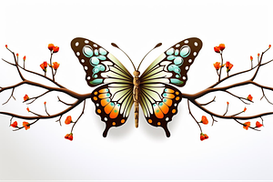 Digital Illustration Butterfly Art