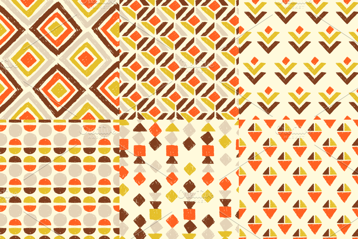 RETRO Geometric Patterns, a Pattern Graphic by adehoidar