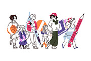 Back to school concept banner, an Education Illustration by PaperTrident (Thumbnail 2 of 4)
