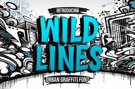 Wild Lines Font, a Handwritten Font by JackArt